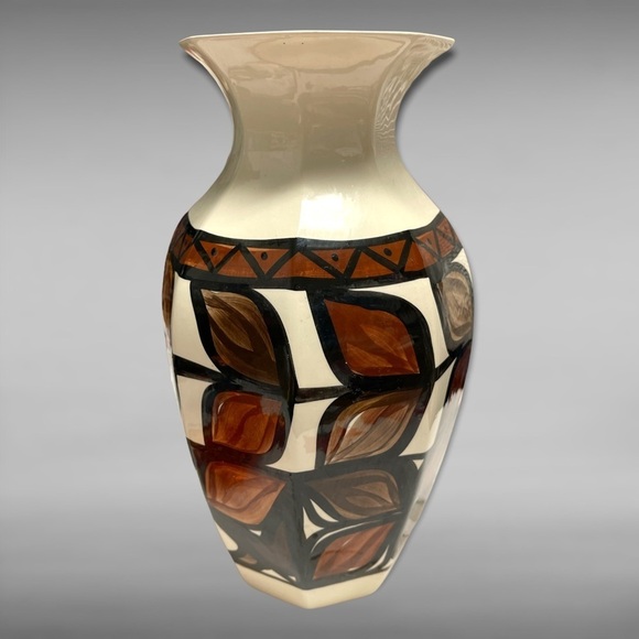 Vintage 80’s Pohaku Kiln Handmade Pottery Vase Hawaii 12 3/4" Tall - Picture 3 of 10